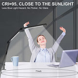 LED Desk Lamp with Clamp, Architect Desk Lamp with Dual Light and Adjustable Swing Arm, Clip-on Eye-Care 4 CCT Modes