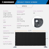 Sandbaggy Privacy Fence Screen - UV Resistant HDPE - Chain Link Fencesre Fence