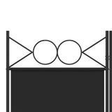 Zexlorith 4-Panel Room Divider, Folding Fabric Privacy Screen, Black