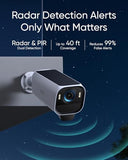 eufy Security eufyCam S3 Pro 4-Cam Kit + Video Doorbell E340, Solar Camera Outdoor Wireless, MaxColor Night Vision, 4K Security Camera with Solar Panel, Dual Cameras with Delivery Guard