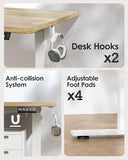 Standing Desk 47.2×23.6 inch, Sit Stand Desk with Splice Board, Memory Controller