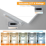 2x4 LED Flat Panel Light,Selectable 5CCT,0-10V Dimmable,9360LM,6Pack