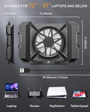 Laptop Cooling Pad, Gaming Laptop Cooler with 7.1 Inch Powerful Fan, RGB Lights & 3-Speed Fan Control & LCD Diamond Design