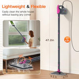 ScrubWiz 10-in-1 Steam Cleaner, Steam Mop with Detachable Handheld Steamer, 320ml Water Tank, 10s Fast Heating, Portable Steamer for Cleaning Floor, Tiles, Kitchen, Window, BBQ Grill, Car, Gray