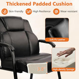 Big & Tall 500 lb. Guest Chair, Leather Reception Chairs with Padded Arm Rest for Waiting Room Office