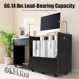 Blue Print Storage Organizer with Wheels, 50 Slots Mobile Blueprint Storage Rack Cart
