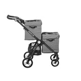Patented Foldable Shopping Cart | Lightweight Aluminum | Easy-Maneuver Ergonomic Design | Swivel Wheels
