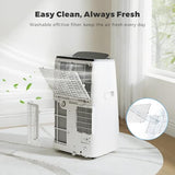 Humhold 14000BTU Portable Air Conditioners with Remote Control, Dehumidifier & Fan Mode, Floor Stand up Cooling Portable AC Unit for Large Room up to 700 sq.ft, Sleep,Timer & Auto Swing Function