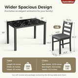 Sophia & William Marble Design Kitchen Table and Chairs