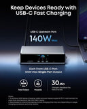 Anker Prime Docking Station (DL7400), 14-Port Triple Display with DisplayLink, 140W Max, Smart Display, Triple 4K 60Hz