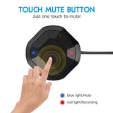 360° Conference USB Microphone for Desktop No Speaker, USB Computer PC Mic, Noise-Canceling Technology, Recording