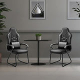 Leather Office Guest Chair No Wheels High Back Computer Reception Chairs