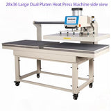 WUMSTOT 28x36 Pneumatic Dual Heat Press Machine, 220V Industrial Grade