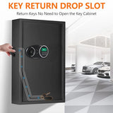 144 Position Key Lock Box Wall Mount with Combination Lock, Anti-theft Heavy Duty Key Safe with Adjustable Racks