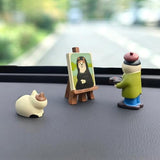 RCAGCAT Cute Cat Figurine Set, Mini Cat Decor for Desk, Office Home Garden Dashboard Decorations