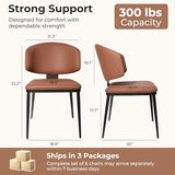 Dining Chairs Set of 6, Faux Leather Kitchen & Dining Chairs