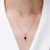 Angara Ruby Teardrop Necklace