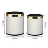 Double-Layer Metal Material Trash Can Household Waste Bins Living Room Bedroom