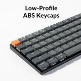Keychron K3 Version 2, 84 Keys Ultra-Slim Wireless Bluetooth/USB Wired Mechanical Keyboard with White LED Backlit