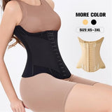 MISTHIN Waist Cincher Corset Sport Girdle Trimmer Double Belt Wrap Waist Trainer Shaperwear Tummy Control Shaper for Women (Black, XX-Small)