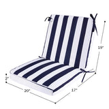 Blytieor Outdoor Patio Chair Cushions Set of 4, Water Resistant Square Seat Cushions with Ties