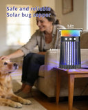 NEXLY SJZ-091 Solar Bug Zapper Portable Outdoor Waterproof Mosquito Killer Indoor Home Rechargeable Fruit Fly Trap 4200V Electric Gnat Traps for Room Garden Courtyard Kitchen Camping Backyard