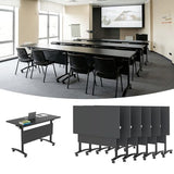 QXYXSM Conference Room Tables Folding Conference Room Table, Modular Meeting Table