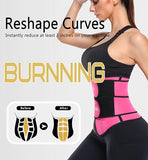 ANGOOL Neopren Waist Trainer For Women,Workout Plus Size Trimmer Belt Sauna Sweat Corset Cincher With Zipper M Pink