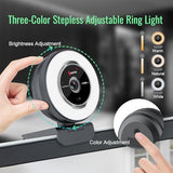Angetube Streaming Webcam with Microphone: 1080P 60FPS USB Web Cam with Ring Light and Remote Control - HD Web Camera