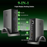 USB C Docking Station for Laptop, Triple 4K Display with Dual DisplayPort & HDMI,140W Power Delivery, 10Gbps USB A/C Ports, Gigabit Ethernet