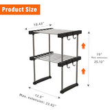 BLULEE Expandable Under Sink Organizer, 2-Tier Adjustable Storage Shelf