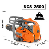 NEO-TEC 12 Inch Top Handle Gas Chainsaw 25.4cc 2-Stroke Portable Small Gas Powered Chain Saws Motosierra De Gasolina for Tree-climbing Tree Pruning Wood Cutting Firewood Preparation Yard Maintenance