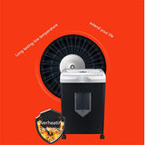 Cross-Cut Paper Credit Card Shredder Drawer Type 18 Liter Basket Overload