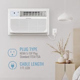 Keystone 8,000 BTU Wall Mounted Air Conditioner and Dehumidifier, 115V, Wall Unit for Bedroom, Bathroom, Small-Medium Sized Rooms up to 350 Sq.Ft., Quiet, High Efficiency Wall Mounted AC Unit, White