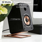 Computer Speakers for Desktop and Laptop, 30W RMS Bluetooth Bookshelf Speakers with 3‘ Aluminum Drivers