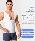 TAILONG Men Compression Shirt for Body Slimming Tank Top Shaper Tight Undershirt Tummy Control Girdle