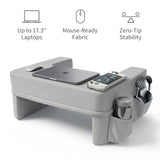 Soft Lap Desk Pillow for Laptop,Ultimate Lap Pillow with Cup Holder Pocket,Comfort Laptop Lap Desk for Bed