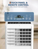 GarveeTech 8000 BTU Portable Air Conditioner - 3 in-1 Cooling, Dehumidifier & Fan, Quiet AC Unit for Rooms Up to 350 Sq.Ft, 24H Timer, Remote Control & Window Kit Included, Black Cover