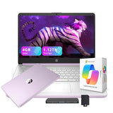 14" HD Student&Business Laptop with AI Copilot, 13th Gen Intel 4-Core, 4GB RAM, 1.12TB Storage (128GB UFS + 1TB Docking Station), 1 Year Office 365