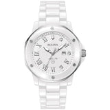 Bulova Ladies' Marc Anthony Marine Star White Ceramic and Stainless Steel