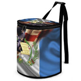 Combined Guatemala And USA Flag Car Trash Can,Car Accessory Interior Garbage Can,Automobile Universal Bin Organizer