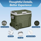 Star 12 Volt Refrigerator,53QT(50L)Electric Cooler Compressor, Portable Refrigerator -4℉~68℉, GREEN