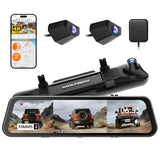 WOLFBOX G900 Tripro Bumper-N 3 Channel 4K Mirror Dash Cam,STARVIS IMX678