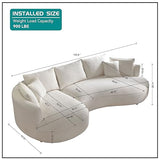 L-Shape Modern Sectional Luxury Upholstery 5-Seat Sofa for Apartment (Left-Facing