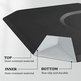 OmySalon Salon Mat for Hair Stylist 4’x5’ Anti Fatigue Barber Floor Mat with Round Base
