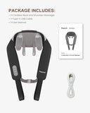 Cordless Neck Massager with Heat, Shiatsu Neck Shoulder Massager for Pain Relief Deep Tissue, 2 Heating Areas, 3 Modes Kneading Back Massager Presents/Gifts for Women, Men
