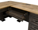 Martin Furniture IMSA684R-KIT Executve L-Desk & Return with Solid Wood Plank Tops