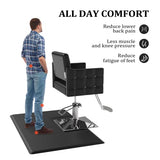 Barber Floor Mat Anti Fatigue for Stylist Standing, 3/4'' Thick Comfort Hair Matt Square Base for Salon Styling Chair