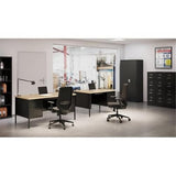 Scranton & Co 22" 4-Drawer Metal Letter Width Vertical Filing Cabinet in Black, Lockable