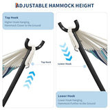 Garvee Double Hammock with Foldable Steel Stand and Carry Bag – Indoor/Outdoor Standing Hammock, 450 LBS Capacity, for Garden, Camping, Beach (Ocean)